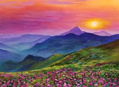 Acrylic Painting Mountains - BEST PAINTING