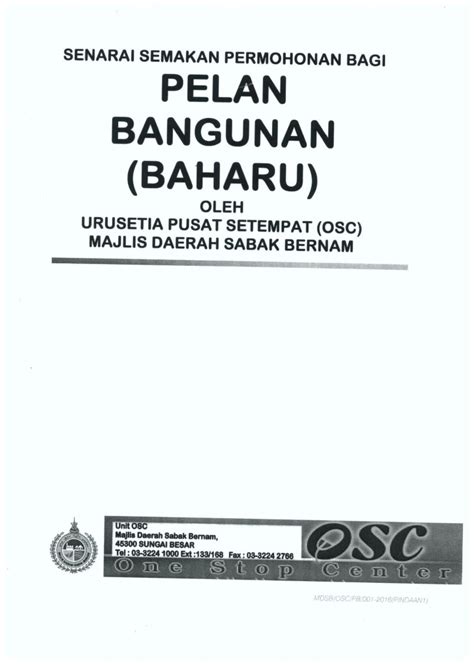 PDF Senarai Semak Permohonan Pelan Bangunan PDFSLIDE NET