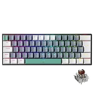 Teclado Mec Nico Machenike K B Mini Fio Abnt Layout Rgb Backlight Hot Swappable