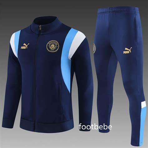 Ensemble Veste Manchester City Homme Bleu Royal Footbebe