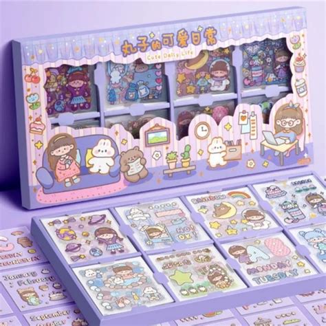 10 50 cartelas de adesivos fofos kawaii impermeável para scrapbook