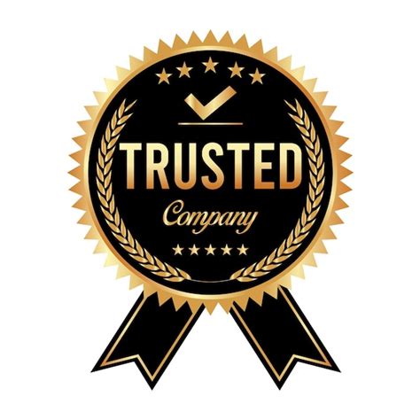 Premium Vector Trusted Company Badges And Trusted Quality Logo Icon