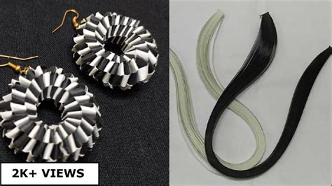 Diy Earrings Using Quilling Paper Beautiful Black And White Earrings