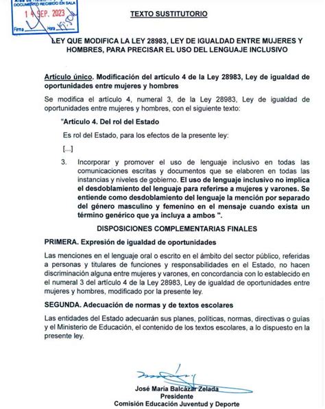 Congreso Aprueba Eliminar Uso De Lenguaje Inclusivo No Se Usar