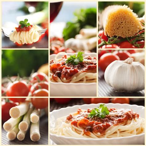 Collage Di Cibo Italiano Foto Stock Kuvona