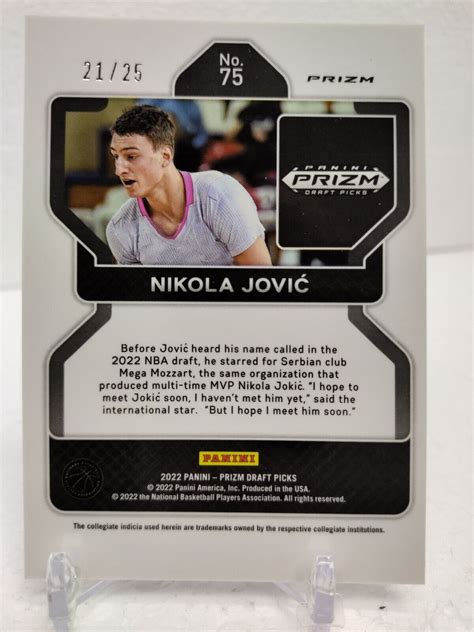 Nikola Jovic Silver Hyper Panini Prizm Draft Picks Rookie