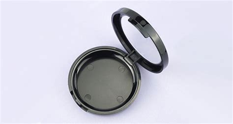 Black Round Powder Case With Window Zmic