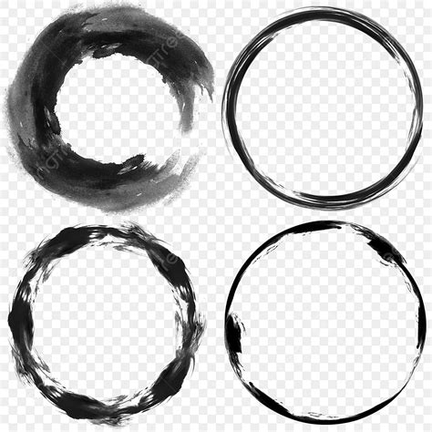 Chinese Style Ink PNG Image Abstract Black Chinese Style Ink Circle