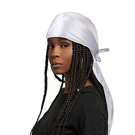 3pcs Silky Durags Pack For Men Waves Smooth Silk Fabric Satin Doo Rag