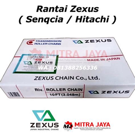 Jual Roller Chain Rs B Zexus Senqcia Hitachi Rantai Double