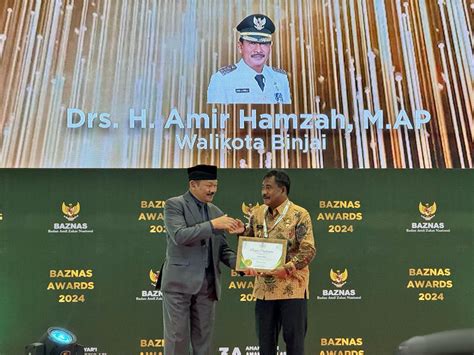 Wali Kota Binjai Terima Penghargaan Baznas Award 2024 BBSNews