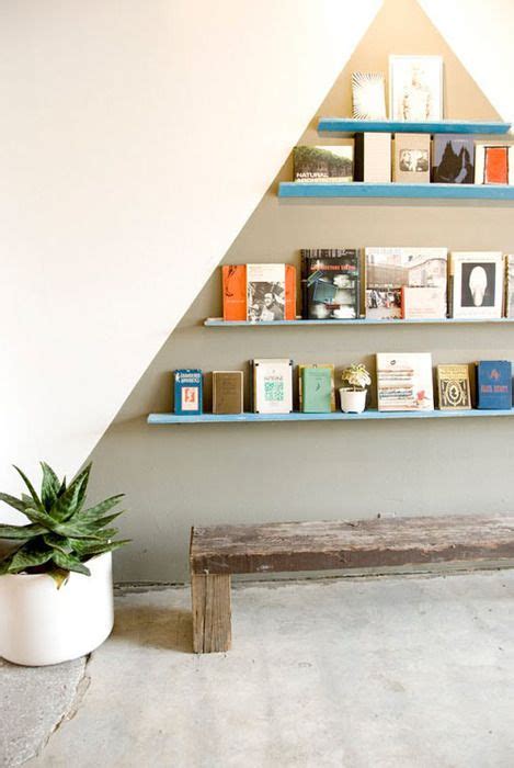 Triangle Bookshelf In 2019 General Store Shelves Store