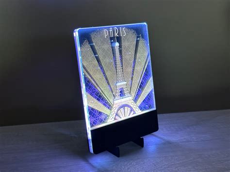 Paris Sign Eiffel Tower Art Eiffel Tower Night Light Gift for France Decor France Art Paris Art ...