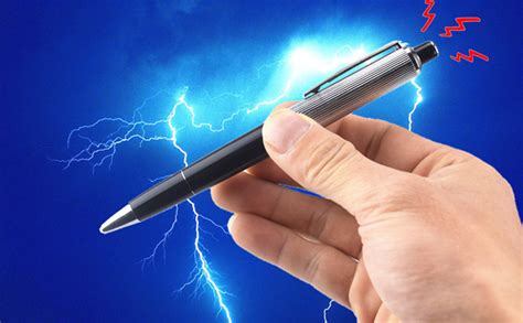 Wyfcr Electric Shock Pen Writing Black Plastic Ballpoint Shocking Pens