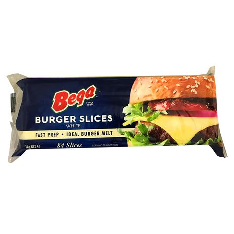 Bega Burger White Slice Cheese 1kg Maza