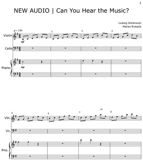 New Audio Can You Hear The Music Sheet Music For Violin Cello Piano