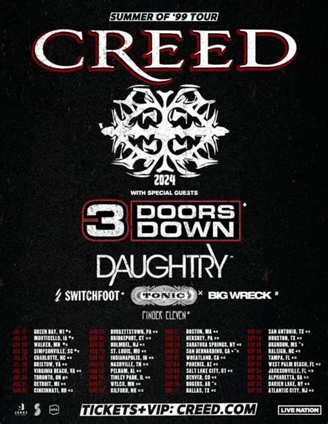 Event Creed 13 08 2024 Nashville Ascend Amphitheater United States