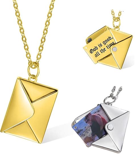 Amazon Personalized Envelope Necklace With Secret Message Photo