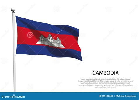 Flag Map Of Cambodia 3d Rendering Cambodia Map And Flag On Asia Map