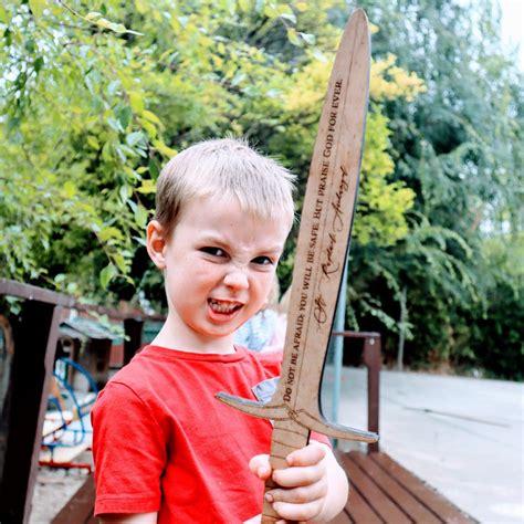 Archangel Wooden Sword (Michael, Gabriel, or Raphael) - Catholic All Year