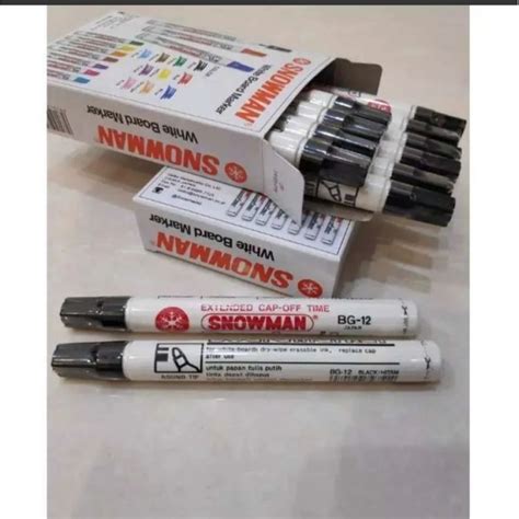 Jual Spidol Snowman Whiteboard Marker BG 12 Spidol Papan Tulis