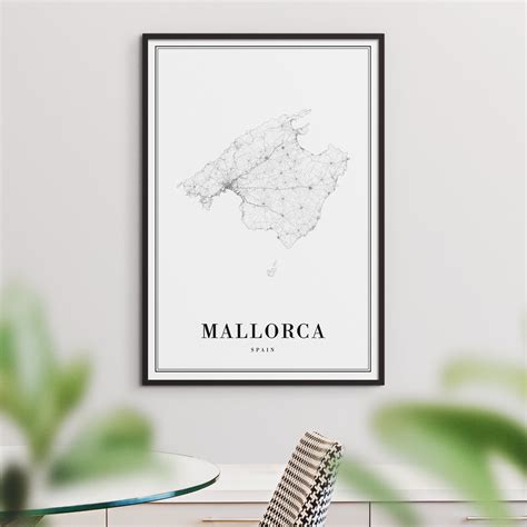 Mallorca Map Print Download Mallorca Spain Map Poster Digital Map