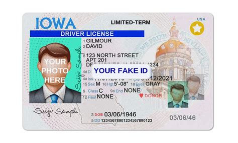 Iowa Fake ID Template Your Fake ID Templates