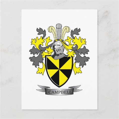 Campbell Family Crest Coat of Arms Postcard | Zazzle.com