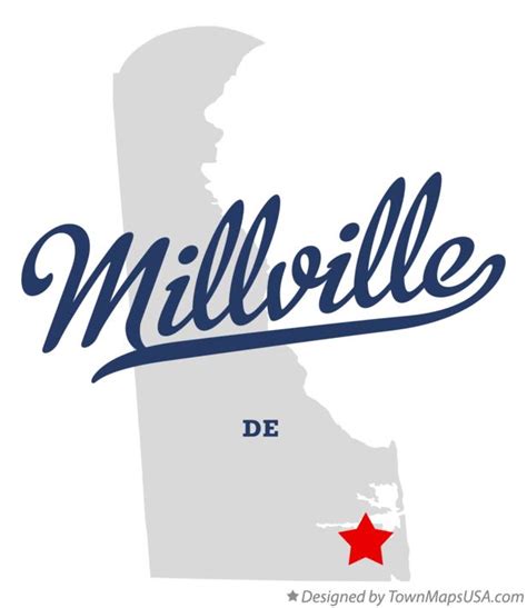 Map of Millville, DE, Delaware