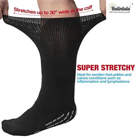 Bulinlulu Extra Wide Diabetic Socks Women Men 4 Pairs Super Wide Edema