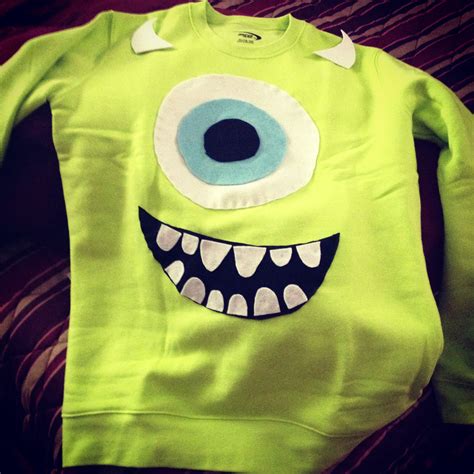 Homemade Mike Wazowski Costume 10 Sweatshirt From Meijer And Felt Globos Con Fotos