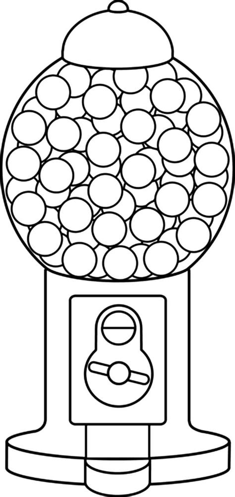 Free Printable Gumball Machine Coloring Pages