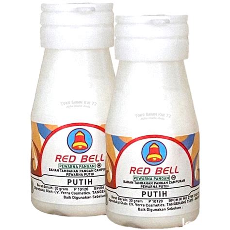 Jual Red Bell Pewarna Pangan Putih 30gr RedBell Pewarna Makanan 30ml