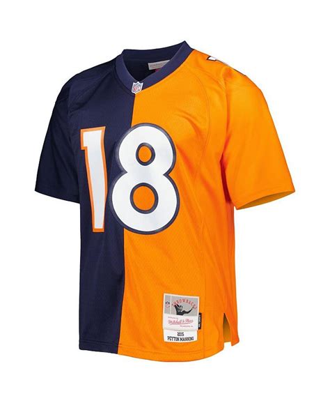 Mitchell And Ness Mens Peyton Manning Navy Orange Denver Broncos 2015