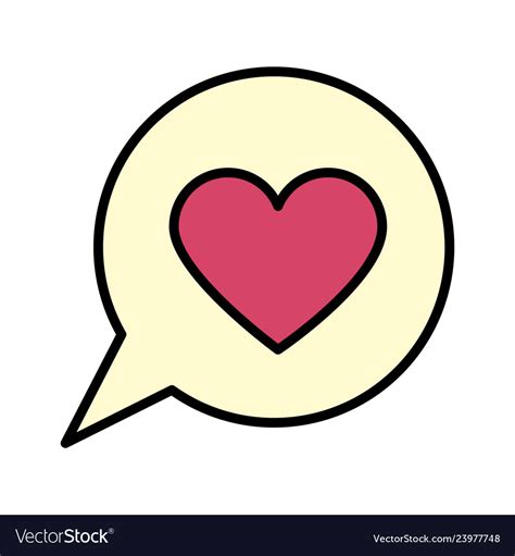 Speech Bubble With Heart Royalty Free Vector Image