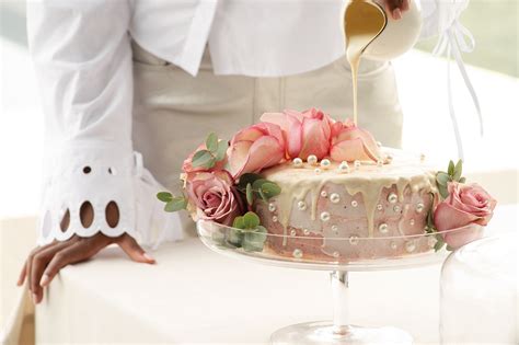 Strawberries Cream Layered Naked Cake Home