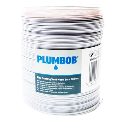 Plumbob Flexible Ducting Vent Hose 3m 100mm 447445 Sealants And Tools Direct