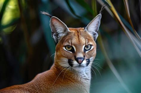 Premium AI Image | The Caracal is captured against a backdrop of its ...