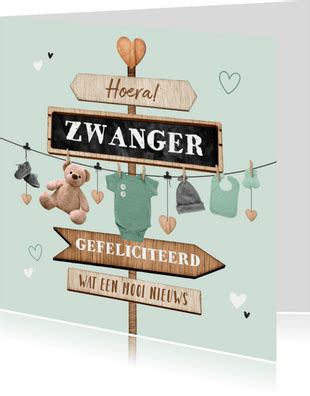 Felicitatie Zwangerschap Gefeliciteerd Zwanger Kaartje Go