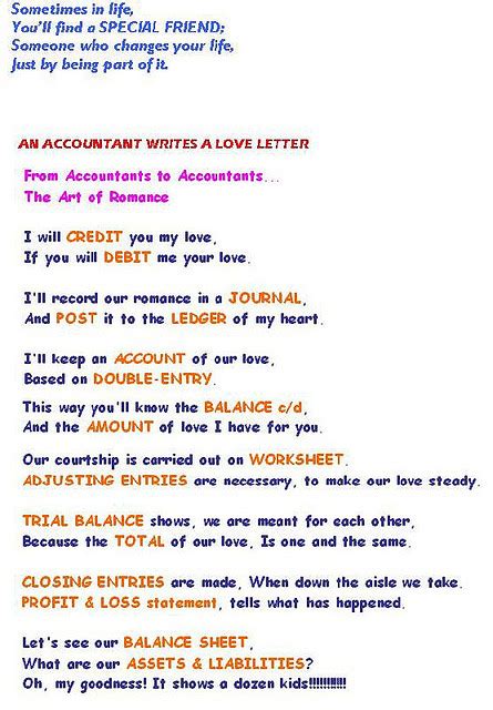 Book of Quotes: Very Funny Love letter from an Accountant