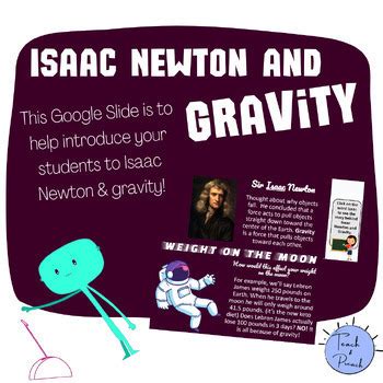 Isaac Newton and Gravity Slideshow by Teach and Preach | TPT