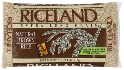 Riceland Natural, Extra Long Grain Brown Rice - 32 oz, Nutrition ...