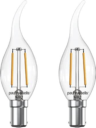 Paul Russells Led Flame Candle Filament Light Pack Of W W