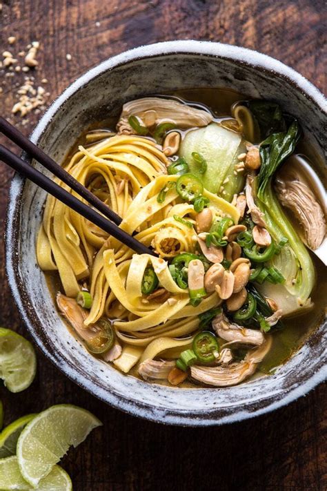 Ginger Peanut Chicken Noodle Soup Half Baked Harvest