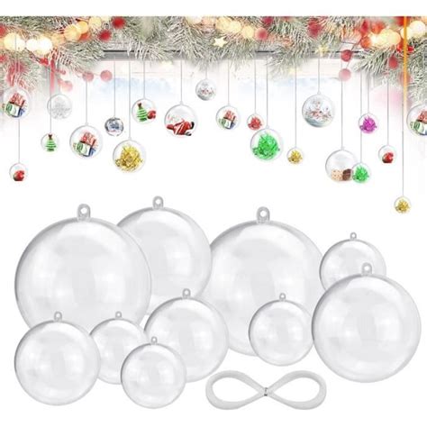 Pcs Boule Sapin De Noel Transparentes En Plastique Transparent