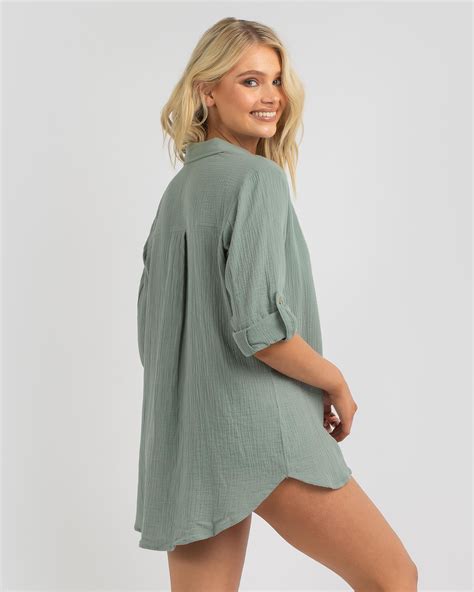 Shop Topanga James Beach Cover In Sage Fast Shipping And Easy Returns City Beach Australia