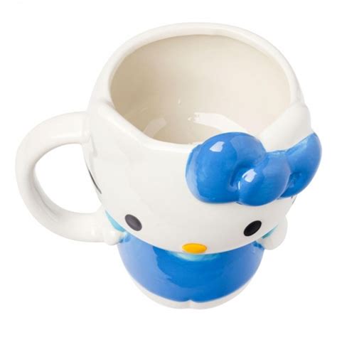 Hello Kitty Blue Outfit Ceramic 3d Sculpted Mug Looneystore