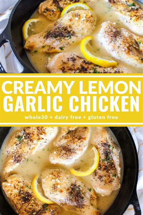 Creamy Lemon Garlic Chicken Artofit