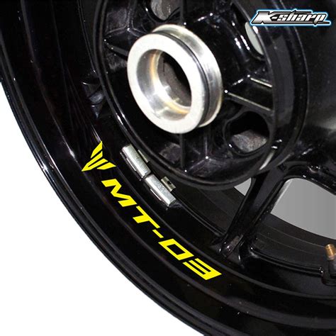 Buy Psler Motorcycle Tire Reflective Sticker Wheel Rim Logo Decal For