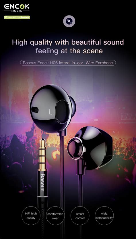 Tai nghe in Ear Baseus Encok H06 Lateral (Wired Earphone with Mic Ster